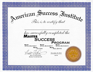 Master Success Program Certificate