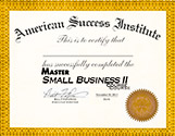 Master Small Business Course 2 Certficate