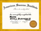 Master Small Business Course 3 Certficate